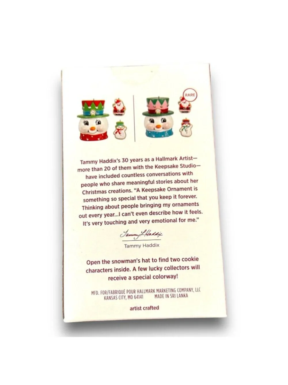 Hallmark Keepsake Cookie Jar Surprise Snowman Ornament With Santa & Snowman Figu